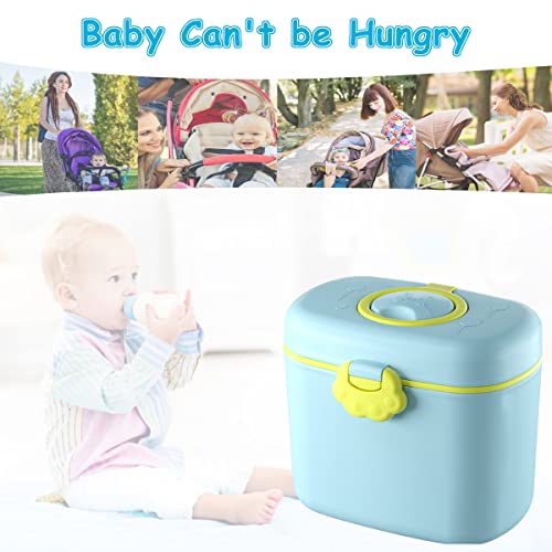 HASTHIP® 300g Baby Formula Dispenser with Scoop and Leveller, Foodgrade PP Double Layer Anti-Leak Milk Powder Dispenser Container, Baby Snack Storage Container for Outdoor Travel Home, BPA Free