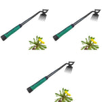 HASTHIP Weeder Hand Tool for Garden Use with 6-Claw Steel Head and Rubberized Handle 40cm