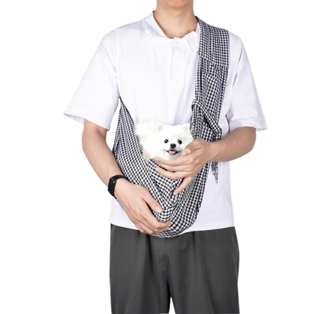 HASTHIP® Bolsa Transportadora para Perros y Gatos Pequeños, Mochila Plegable de Viaje con Correa Ajustable, Transpirable, Portátil y Duradera para Mascotas de hasta 6kg