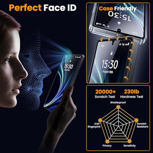 HASTHIP® Screen Protector for Samsung S25U 2 Pack, HD Tempered Glass, Anti-Scratch, Anti-Fingerprint, Full Coverage with Alignment Tool & Installation Kit