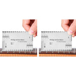 HASTHIP String Action Ruler for Guitar Setup with Etched Precision Scale | 2PCS Stainless Steel Gauge