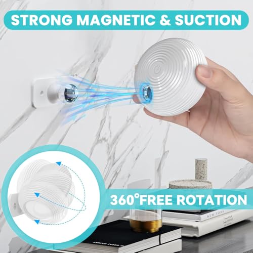 HASTHIP® 2Pcs Rechargeable LED Night Light, USB Magnetic Wall Lamp, 3 Color Dimmable Eye-Caring Bedside Lamp, Touch Control, Portable Reading Light for Kids Bedroom Nursery Wardrobe