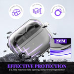 HASTHIP® Compatible with Samsung Galaxy Buds 3 Case & Galaxy Buds 3 Pro Case, Protective TPU Clear Case with Lanyard, Fashion Earbuds Case Cover, Headphone Accessories
