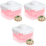 HASTHIP Tofu Press Maker for Water Removal featuring Spring Loaded Design 15.5x13.5x13.5cm | Food Grade Stainless Steel 3PCS