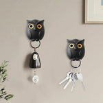 HASTHIP Key Mount Wall Organizer for Entryway with Push-in Key Grip and Blink Eye Owl Design