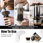 HASTHIP® 350 Count Round Coffee Filters, Compatible with Aeropress Coffee and Espresso Maker, Disposable White Paper Filter Packs for Home and Office Brewing