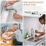 HASTHIP® Water Absorbent Diatomite Coasters - Heat Resistant Non Slip Holder, Water Absorbing Mat for Hand Soap, Plants, Toiletries, Bathroom Sink Water Absorption Pads Bathroom