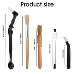 Coffee Brush Set, Professional Espresso Brush Kit, Include Wooden Coffee Grinder Machine Cleaning Brush and Nylon Espresso Brush for Coffee Machine Group Head (5Pcs)