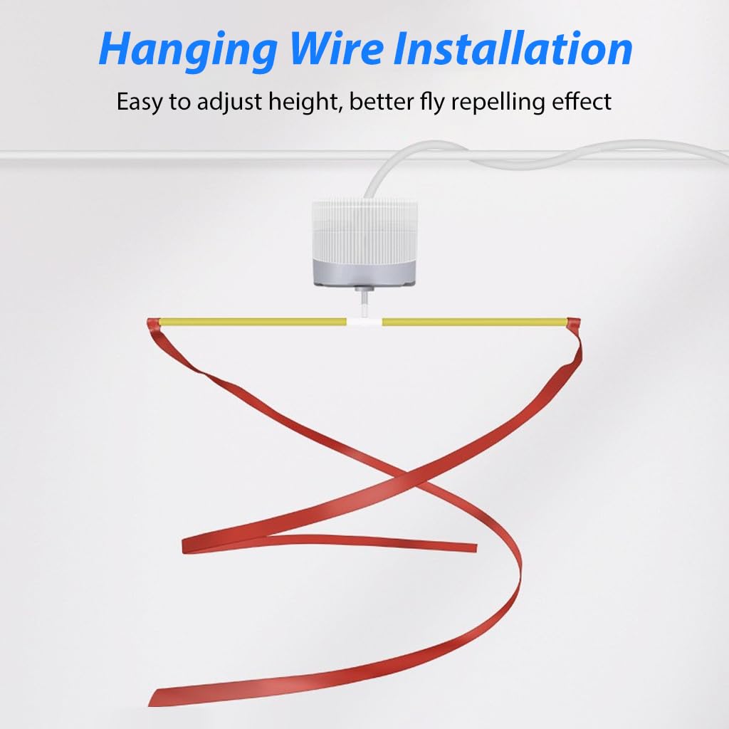 HASTHIP USB Fly Repellent Fan for Indoor and Outdoor Use with 9.8 ft Cable | Stepless Speed Adjustment and Spiral Blade Design