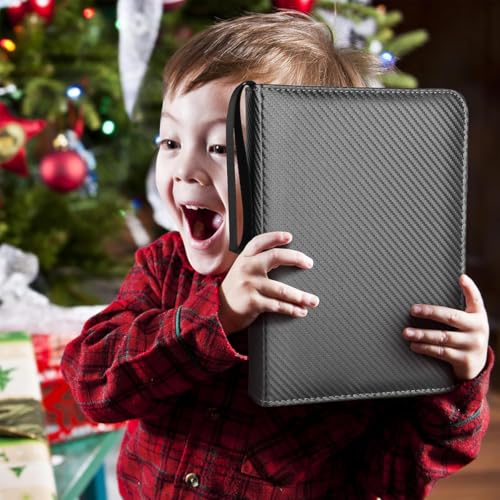 HASTHIP® Anime Trading Card Binder Organizer, 400 Card Capacity Zipper Case, Compatible with Pokemon, TCG, Sports, Yu-Gi-Oh, MTG, Collectible Deck Holder Album, Gift Storage Bag for Kids
