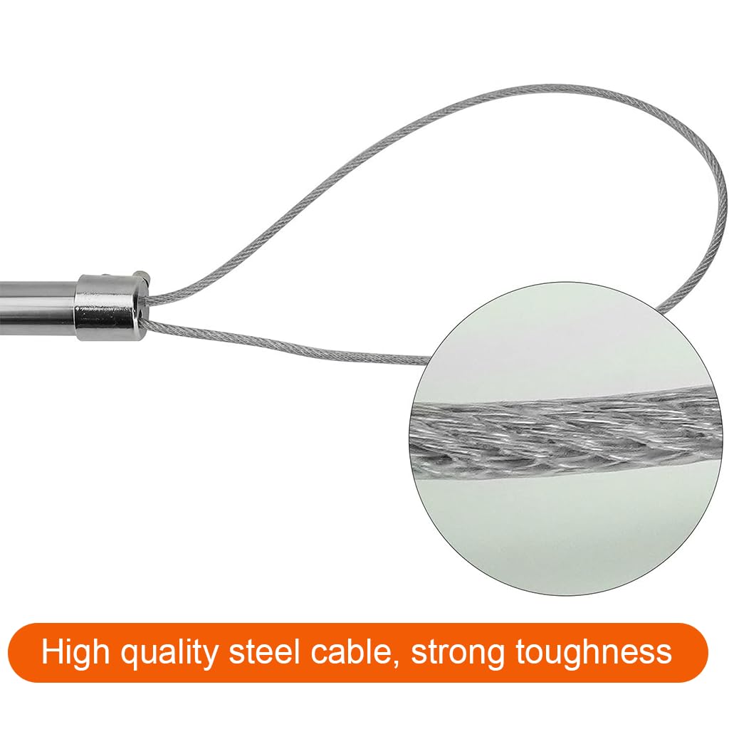 HASTHIP Animal Control Catch Pole with 66cm Adjustable Steel Cable Loop and 26in Design | Humane Stainless Steel Tool for Dogs Goats and Small Livestock