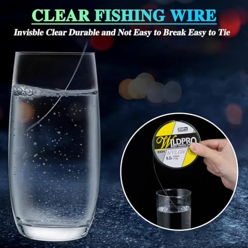 HASTHIP® Fishing Wire 100m 0.5mm Fishing Line Clear Nylon String Invisible Hanging Beading Wire Strong Abrasion Resistant Monofilament Line 39lbs Monofilament