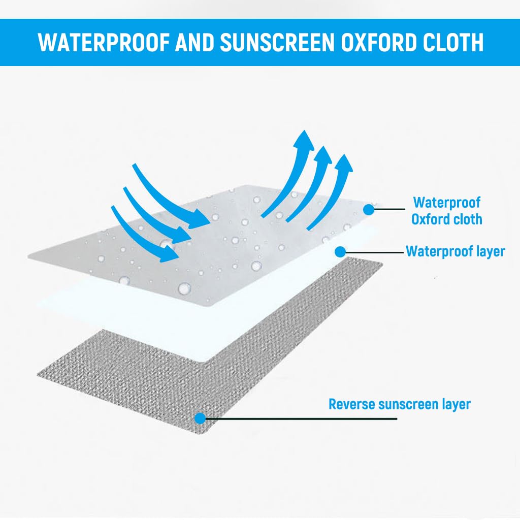 HASTHIP Top Load Washing Machine Cover 60×62×95cm with Roll Up Flap and Silver UV Resistant Protection