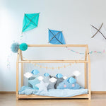 HASTHIP Hanging Photo Display for Wall Decor with 18 Clips and 2×55 in Wooden Bead Garland