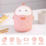 HASTHIP Mini Desktop Trash Can with 90 Trash Bags for Home Kitchen Office | Pink Wastebasket