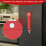 HASTHIP Retractable Multifunctional Can Opener with Adjustable Stainless Steel Cap Remover (Red)