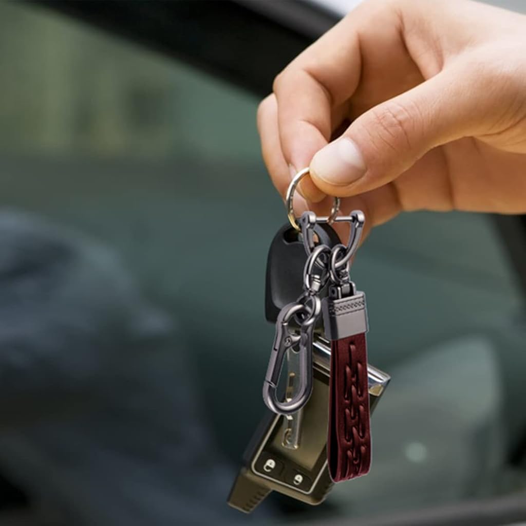 HASTHIP® Anti Lost Car Keychain Drive Safe Keychain Key Ring Key Chains for Men and Women,
