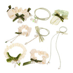 HASTHIP® Women's floral-themed hair ties and hair bands - hair ropes and hair accessories for buns and sausage curls; women's elegant hair rings in an ultra-value set