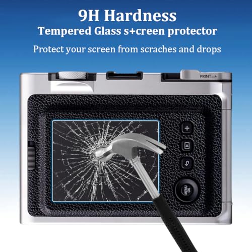 HASTHIP® Protector de Pantalla y Lente para Fujifilm Instax Mini EVO, Vidrio Templado 9H Antiarañazos, Ultra Delgado HD, Anti-reflejos, Instalación sin Burbujas, 4 Pack