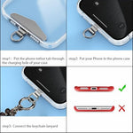 HASTHIP® Beaded Phone Charm for Girls Women Fashion Sparkling Acrylic Beading Phone Charm Phone Chain Lanyard Wrist Strap with Attachmen Piece & Quick Release Ring Buckle