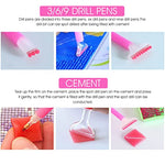 HASTHIP® Diamond Painting Kit Tool 5D Diamond Art Pen Kit with 6 Diamond Painting Pen, 2 Tweezer, 10 Glue Clays, 4 Diamond Tray, 5D Diamond Painting Tool Kits Accessories - 22 Pieces