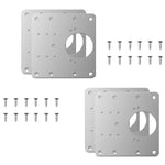 HASTHIP® 4pcs Cabinet Hinge Repair Plate, Stainless Steel Hinge Repair Kit, Kitchen Cupboard Door Hinge Repair Plate Kit Cabinet Hinge Fixing Plate Bracket Kit with Mounting Screw for Cabinet Door