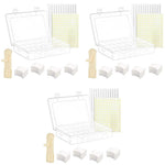 HASTHIP Embroidery Floss Organizer Kit for Cross Stitch with 24 Compartments and Bobbin Winder | Includes 120 Plastic Bobbins and Color Number Stickers