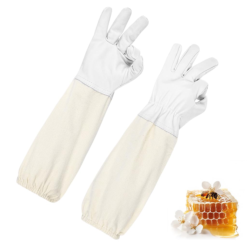 HASTHIP Beekeeping Gloves for Gardening and Landscaping featuring Elastic Cuff and Elbow-Length Protection | Anti-Slip Thickened Fabric for Men and Women
