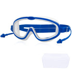 HASTHIP® Gafas de Natación para Niños con Tapones de Oídos,Gafas Infantiles Antivaho y Antifugas Silicona,Lentes con Protección UV Ajustables y Cómodas para Niños Niñas 2 a 16