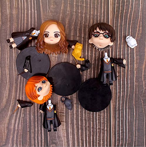 HASTHIP Harry Potter Action Figures Set for Cake Decoration with Pets and 10 cm Height | Collectible Toy Gift for Kids and Fans