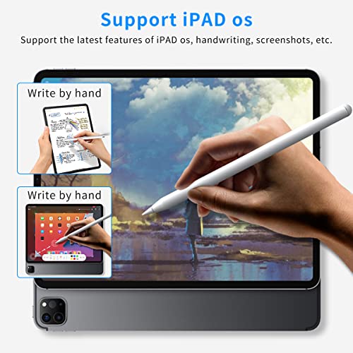 HASTHIP® Stylus Pen Compatible with iPad 2018-2024, Magnetic Attachment, Palm Rejection, Tilt & Pressure Sensitivity, High Precision Drawing Pencil with USB-C Fast Charging & Bluetooth