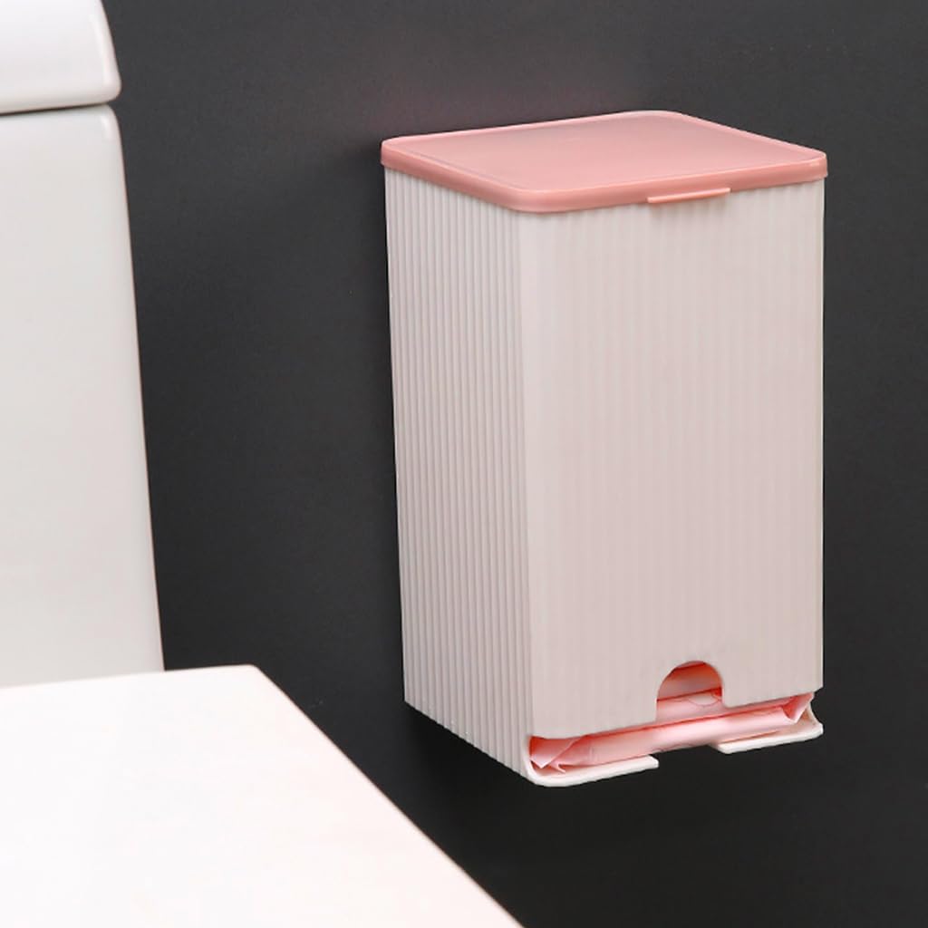 HASTHIP Sanitary Pads Dispenser for Bathroom Storage with Sliding Cover and Waterproof PP | Holds 25–30 Pads 11.5cm x 19.5cm