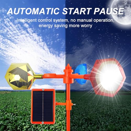 HASTHIP® Outdoor Solar Bird Repellent - 360° Rotatable Bird Deterrent Device with Horn High Decibel/Multi-Warning Sounds - Pigeon/BirdRepellent Device - Pigeon Repellent for Balcony, Garden, House