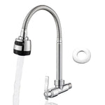 HASTHIP Wall Mounted Faucet for Kitchen and Bathroom featuring 360° Flexible Gooseneck | Zinc Alloy Construction with Switchable Water Modes