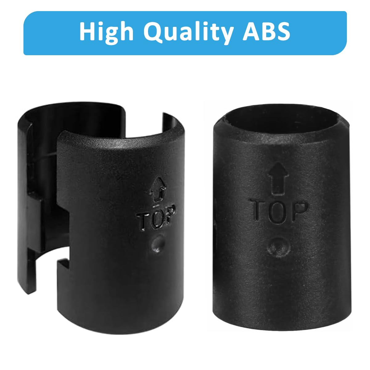 HASTHIP Pipe Clips for Wire Shelving and Pipe Fastening 30 pcs featuring Snap On Lock Clips | ABS Plastic Holders for 1 Inch Metal Poles