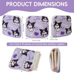 HASTHIP® 2Pcs Small Pouches for Women Girls, Sanitary Pads Travel Pouch