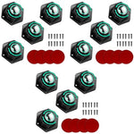 HASTHIP® 12PCS Caster Wheel 20mm Self Adhesive 360 Swivel Wheels for Furniture Small Appliance DIY Modification Moving Table Heavy Duty 200Kg Loading Capacity