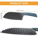 HASTHIP Crinkle Cutter Knife for Potatoes and Veggies with Ergonomic Handle | Stainless Steel Blade