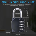 HASTHIP Combination Padlocks for Door with 4 Digit Password & 6.4x3.3cm Steel Body | Pack of 4