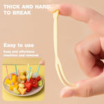 HASTHIP Mini Plastic Fruit Forks for Party Desserts with Storage Box | 100 Count Color Set