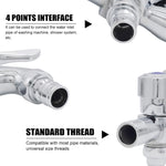 HASTHIP Washing Machine Tap for Bathroom and Kitchen featuring Two Way Design | Chrome-Plated Brass Fixture