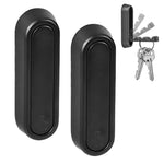 HASTHIP Folding Wall Hooks for Coats and Towels with 90° Foldable Design and Zinc Alloy | 2 Pcs Black Heavy Duty Set