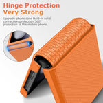 HASTHIP® Compatible with Samsung Galaxy Z Flip 6 Folding Phone Case for Galaxy Z Flip 6 One-piece Retractable Hinge Design Protective Anti-slip Textured Fashion Phone Case with Cut-out Outer Display