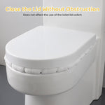 HASTHIP Soft Plush Winter Toilet Seat Cover with Elastic Edge and Loop in Grey and White | Acrylic Fiber Bathroom Seat Warmer for Comfort