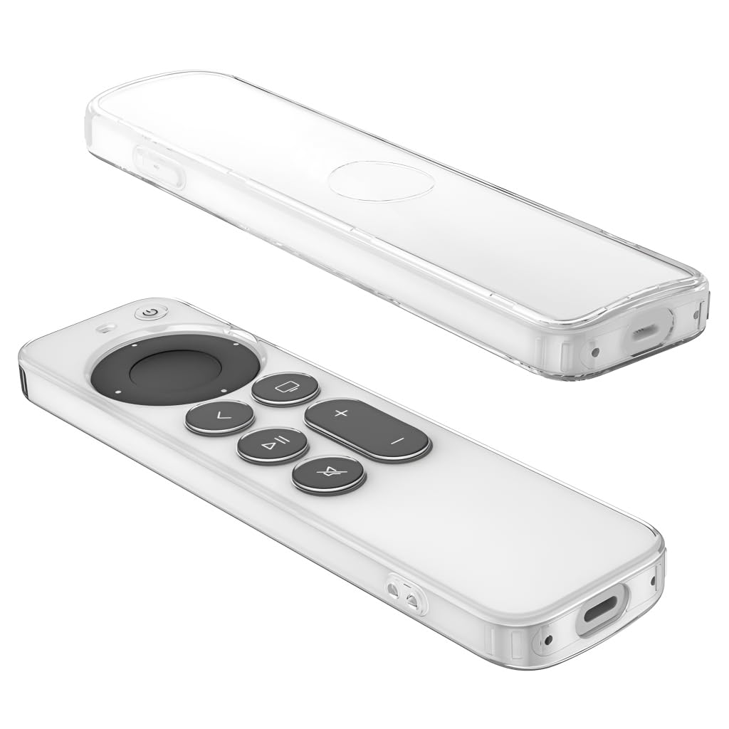 HASTHIP® Funda de Silicona para Mando Apple TV 4K 2ª/3ª Generación, Cubierta Protectora Antigolpes Ligera con Agarre Antideslizante y Correa para Siri Remote