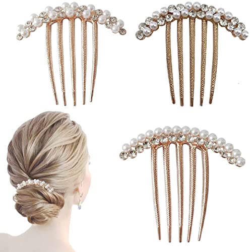 HASTHIP® 3 pinzas para el pelo con forma de perla