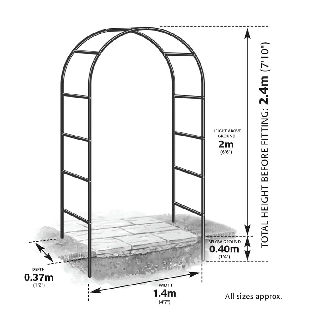 HASTHIP Garden Plant Support Cages 120cm for Climbing Plants with Adjustable Metal Frame | Indoor and Outdoor Balcony Decor