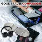 HASTHIP® Headphone Hard Shell Travel Case,Durable EVA Storage Bag with Zipper,Anti-Scratch Carrying Case with Mesh Pocket & Elastic Band Universal Headphones Protector Compatible Sony JBL Audio