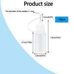 HASTHIP® 10PC Precision Needle Tip Glue Applicator Bottle for DIY Crafts, Quilling, and Detailed Work - Leak-Proof Design with Fine Control for Adhesive, Epoxy, and More