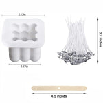 HASTHIP Candle Mould for DIY Candle Making with 50 Wicks and 2 Wick Holders | Food Grade Silicone Cube Mold